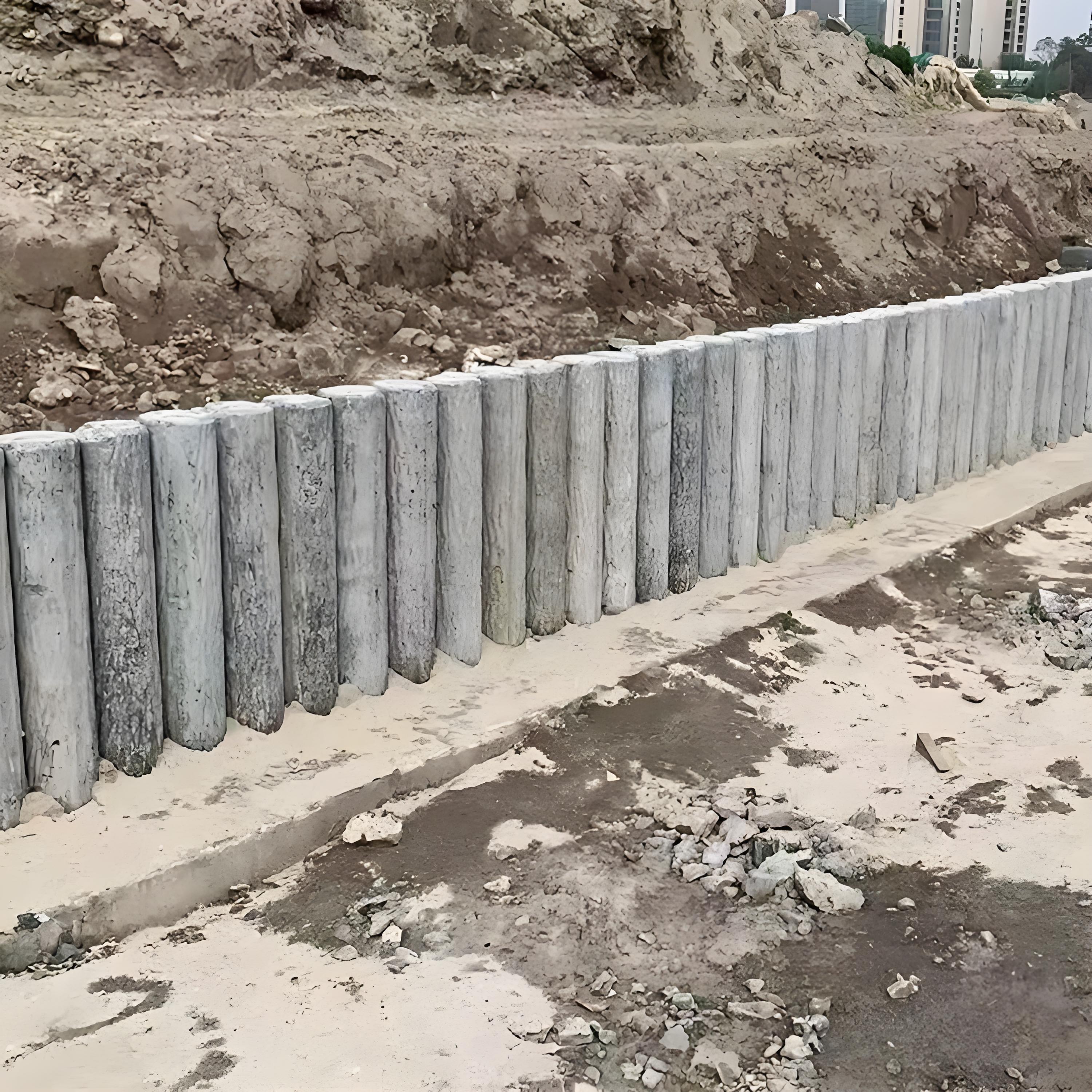 打仿木樁后發(fā)現(xiàn)歪了怎么辦？能拔出來(lái)重打嗎？?