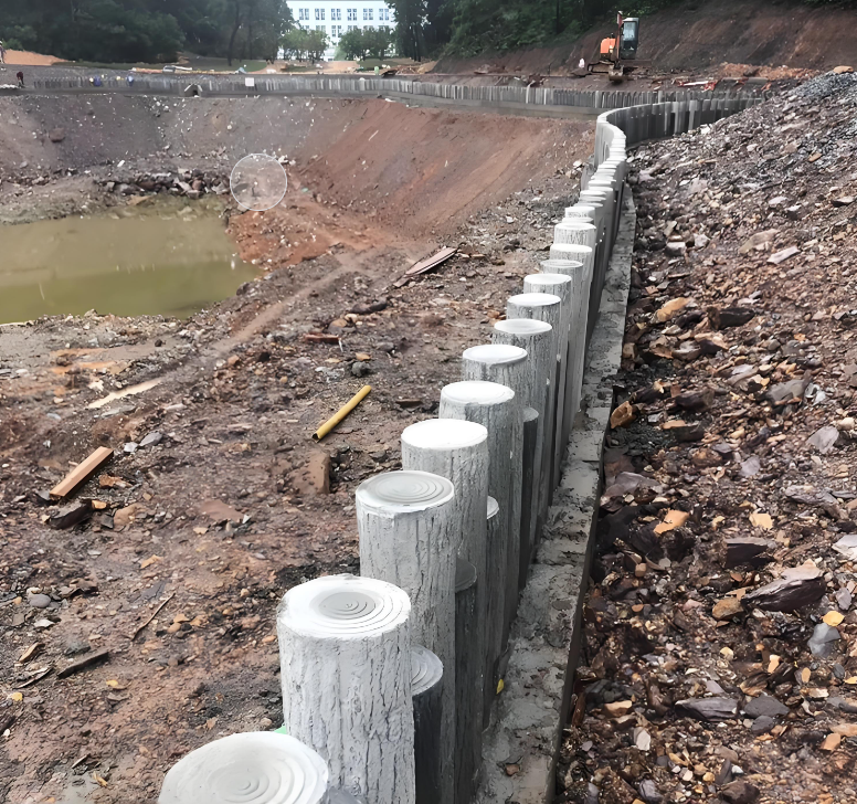 水泥仿木樁施工隊(duì)泓樺錦嘉 - 水泥仿木樁能用在庭院裝飾嗎？